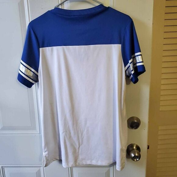 NFL Majestic Colts Indianapolis Jersey Lace Up Shirt Womens SZ L - Picture 3 of 8